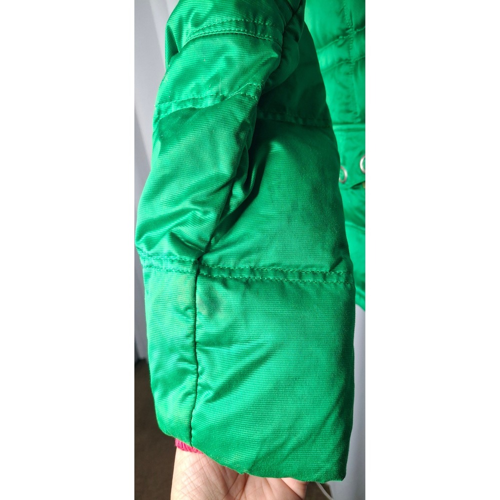 Obermeyer Clarendon Green Satin Puffer Ski Jacket 100% Goose Down Size 10 *READ - Picture 8 of 16